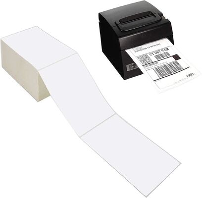 China A6 105x148mm 4x6 Inch Thermal Self-Adhesive Shipping Labels Stickers Fanfold for sale
