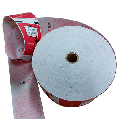 China 80x200mm ATM Thermal Paper Rolls Printed Repeat Sensemarks BPA free UV Printing for sale