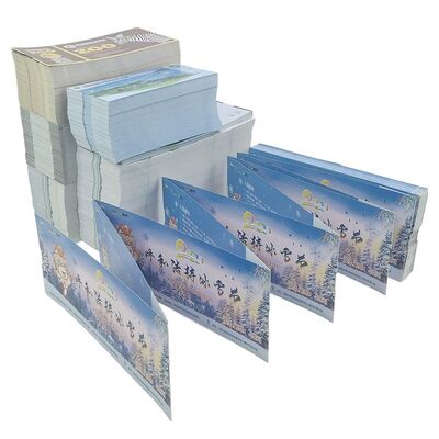 china 110x65mm Zoo Park Thermal Ticket UV Printing for sale