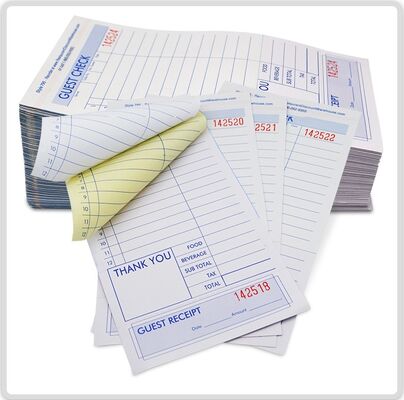 China 3 Part Carbonless Guest Check for Servers Waitress Notepad for Restaurants 3 Ply Catering Form for sale