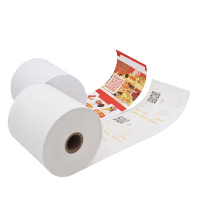 China 57x50mm POS ATM Cash Register Thermal Paper Receipt Rolls BPA free Printed UV Printing 57x40mm 57x30mm for sale