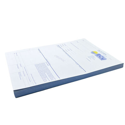 China 6 Part Pre Printed NCR Carbonless 6 Ply Bill of Lading Form Top Side Edge Glued Pad for sale