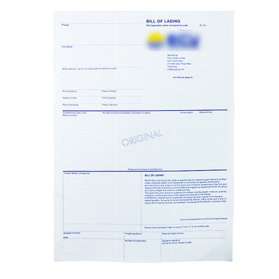 China 6 Part Pre Printed NCR Carbonless 6 Ply Bill of Lading Form Top Side Edge Glued Pad for sale