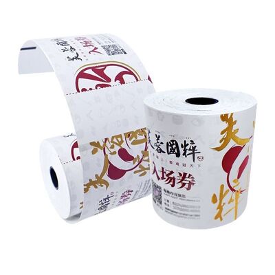 China 80x80mm Thermal Paper Receipt Rolls BPA Free Printed Repeat Sensemarks POS ATM Cash Register  Rolls UV Printing for sale