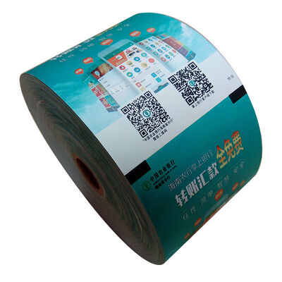 China 80x200mm ATM Thermal Paper Rolls Printed with Black Positioning Mark BPA free UV Printing for sale