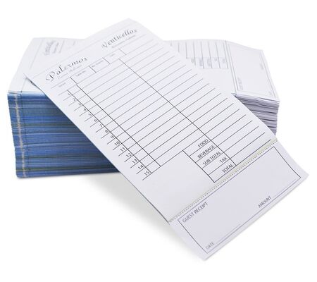 China 2 Part Carbonless Guest Check for Servers Waitress Notepad for Restaurants 2 Ply Catering Form for sale