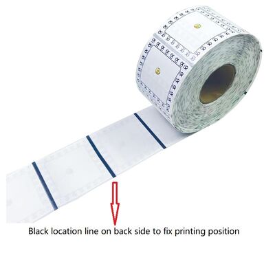 China 2x2 Inch Square Self-Adhesive Labels Perforated UV Printing Premium Adhesive Labels with Black Location Line on Back Side for sale