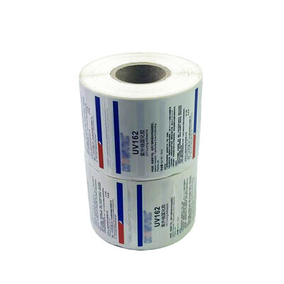 China 2x2 Inch Square UV Curing Adhesive Labels Perforated UV Printing Premium Adhesive Labels for sale