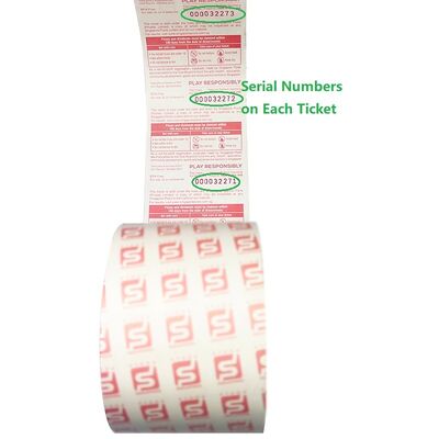 China Thermal Paper Roll Tickets Printed with Serial Numbers 80mm for sale