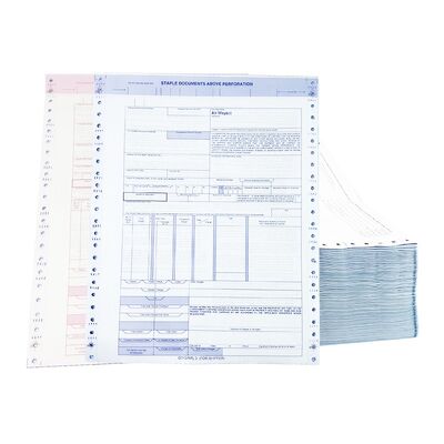 China 12 Part Perforated NCR Carbonless Copy Form 12 Ply Air Waybill for sale