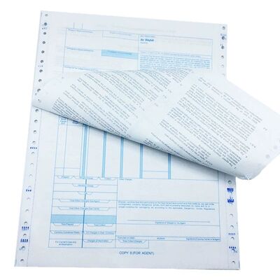 China 12 Part Perforated NCR Carbonless Copy Form 12 Ply Air Waybill for sale