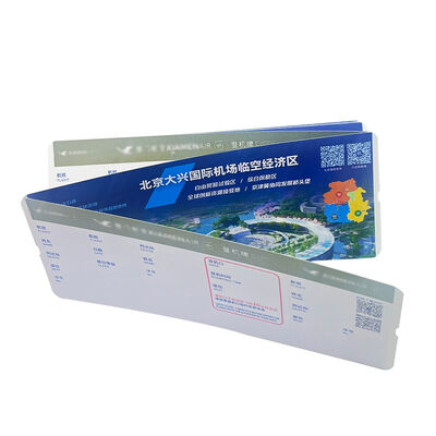 China Thermal Flight Boarding Pass with QR Code UV Printing for sale