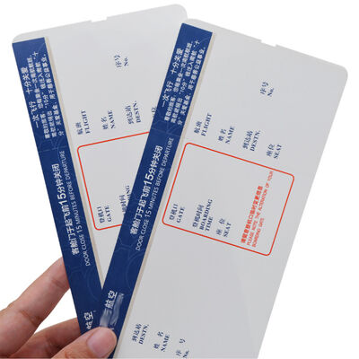 China Thermal Boarding Pass with QR Code UV Printing for sale