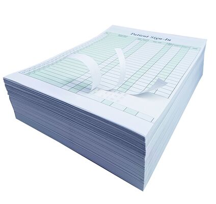 China 3 Part Carbonless Patient Sign-In Form 3 Ply NCR Pre Printed Form Pad for sale