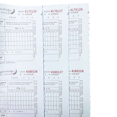 China 4 Ply Pre Printed Carbonless Tax Invoice Wraparound Book with Serial Numbers for sale