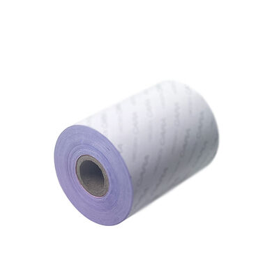 China 2 Ply Printed NCR Carbonless Paper Rolls 2 Part White and Pink for sale