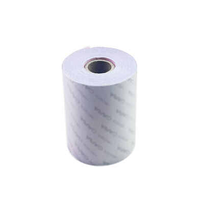 China 2 Ply Printed NCR Carbonless Paper Rolls 2 Part White and Pink for sale