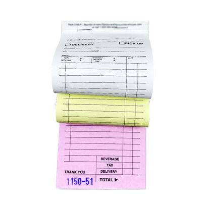 China 3 Part Carbonless Food Delivery Form for sale