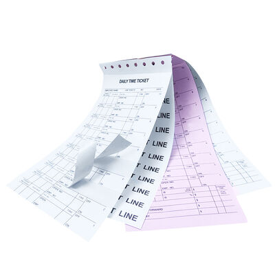 China 10 Flags Mechanics Daily Time and Job Ticket 3 Part Carbonless Form for sale