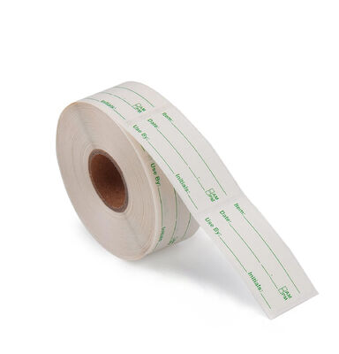 China 1 x 2 Inch Printed Dissolvable Labels Food Storage Labels for Containers for sale