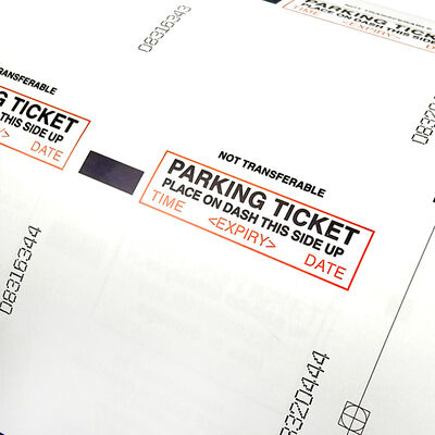 China 80x80mm Thermal Parking Tickets Printed Sensemarks and Serial Numbers UV Printing for sale