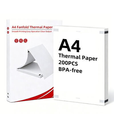 China A4 Fanfold Thermal Paper 200 sheets per stack for homework printing BPA-free for sale
