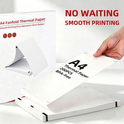 China A4 Fanfold Thermal Paper 200 sheets per stack for homework printing BPA-free for sale