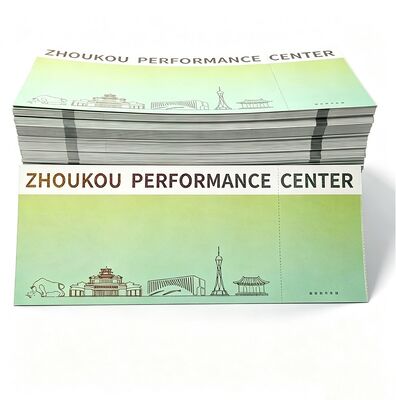 China Cold Stamped Thermal Tickets Fanfold Holographic Color-Shifting Silver Tickets for sale