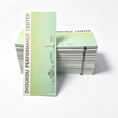 China Cold Stamped Thermal Tickets Fanfold Holographic Color-Shifting Silver Tickets for sale