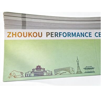 China Cold Stamped Thermal Tickets Fanfold Holographic Color-Shifting Silver Tickets for sale
