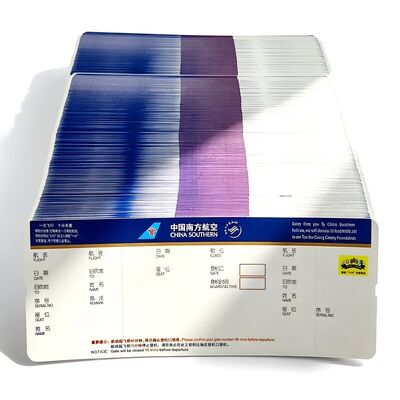 China Thermal Flight Boarding Pass with QR Code UV Printing for sale