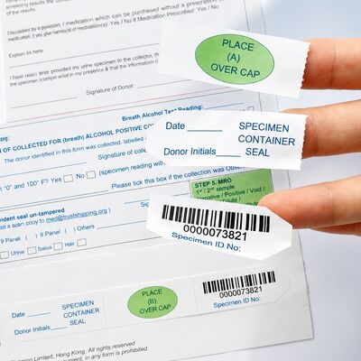 China 3 Part Carbonless Specimen Collection Form with Peel-off Flag Labels for sale