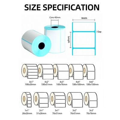 China Thermal Adhesive Blank Labels 2x1 Inch Multiple Purpose for sale