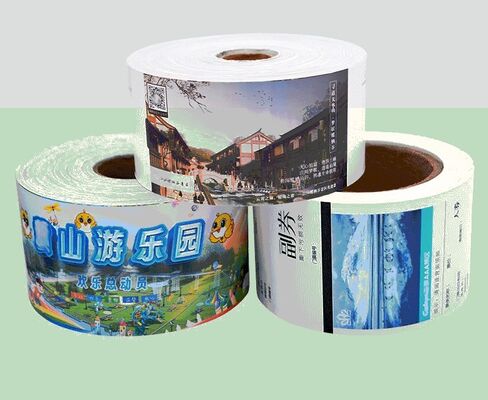 60x93mm Theme Park Ticket Roll Art Paper UV Printing