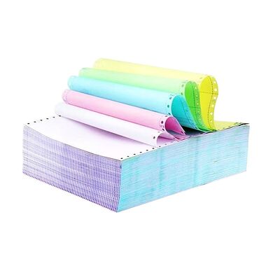5 Part Listing Paper NCR Carbonless Copy Paper 5 Ply Perforated Computer Form