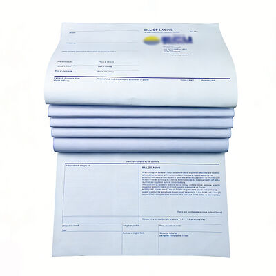 6 Part Pre Printed NCR Carbonless 6 Ply Bill of Lading Form Top Side Edge Glued Pad