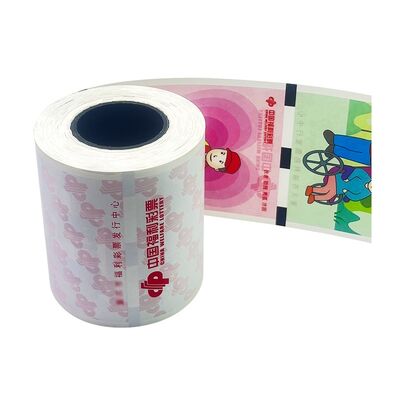 80x80mm Thermal Lottery Tickets Printed Repeat Sensemarks Thermal Paper Rolls UV Printing