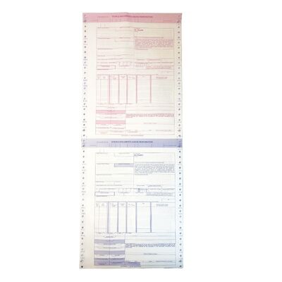 12 Part Perforated NCR Carbonless Air Waybill 12 Ply Air Waybill