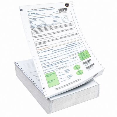 3 Part Carbonless Specimen Collection Form with Peel-off Flag Labels