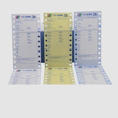 3 Part Fanfold Top-Sheet Self-Imaging Carbonless NCR POS Slips