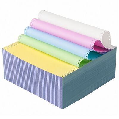 5 Part Listing Paper NCR Carbonless Copy Paper 5 Ply Perforated Computer Form