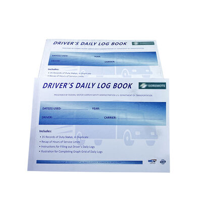 2 Ply Carbonless Driver's Daily Log Book with Folding Back Board